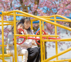 作品No:105　ロマン飛行<br><br>花いっぱいの公園で飛行機を飛ばします！<br />
2人で運転する飛行機はとっても気持ちよさそう♪<br><br>