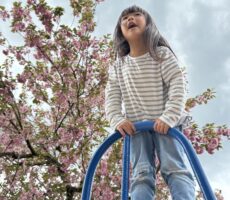 作品No:19　見てー！高いでしょー！<br><br>遊具に登り母より高くなった背を喜んで、<br />
見て見て〜！とアピール！<br><br>