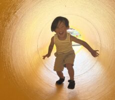 作品No:26 今日も元気に<br><br>8月のプールの時期に暑い中遊びに行きました。<br />
プールでもたくさん遊んで公園でもたくさん遊んでトンネルからやっほーっと何回もやってくれた時の写真です。<br><br>