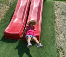 作品No:44 滑り台<br><br>大好きな滑り台で遊んでるときの笑顔の様子を是非見てください<br><br>