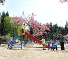 作品No:128 ゴールデンウイーク<br><br>大混雑のGWだったけどここの滑り台が気に入った子達にはなんのその。<br />
綺麗な桜と共に最高な写真🌸<br><br>