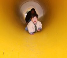 作品No:205 パパと追いかけっこ<br><br>公園デビューでパパに追いかけられて楽しそうに逃げ回っている1枚です。<br><br>